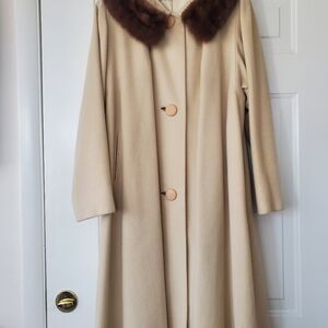 Vtg 1950's 100% Cashmere Coat Joseph Horne Co. Size L